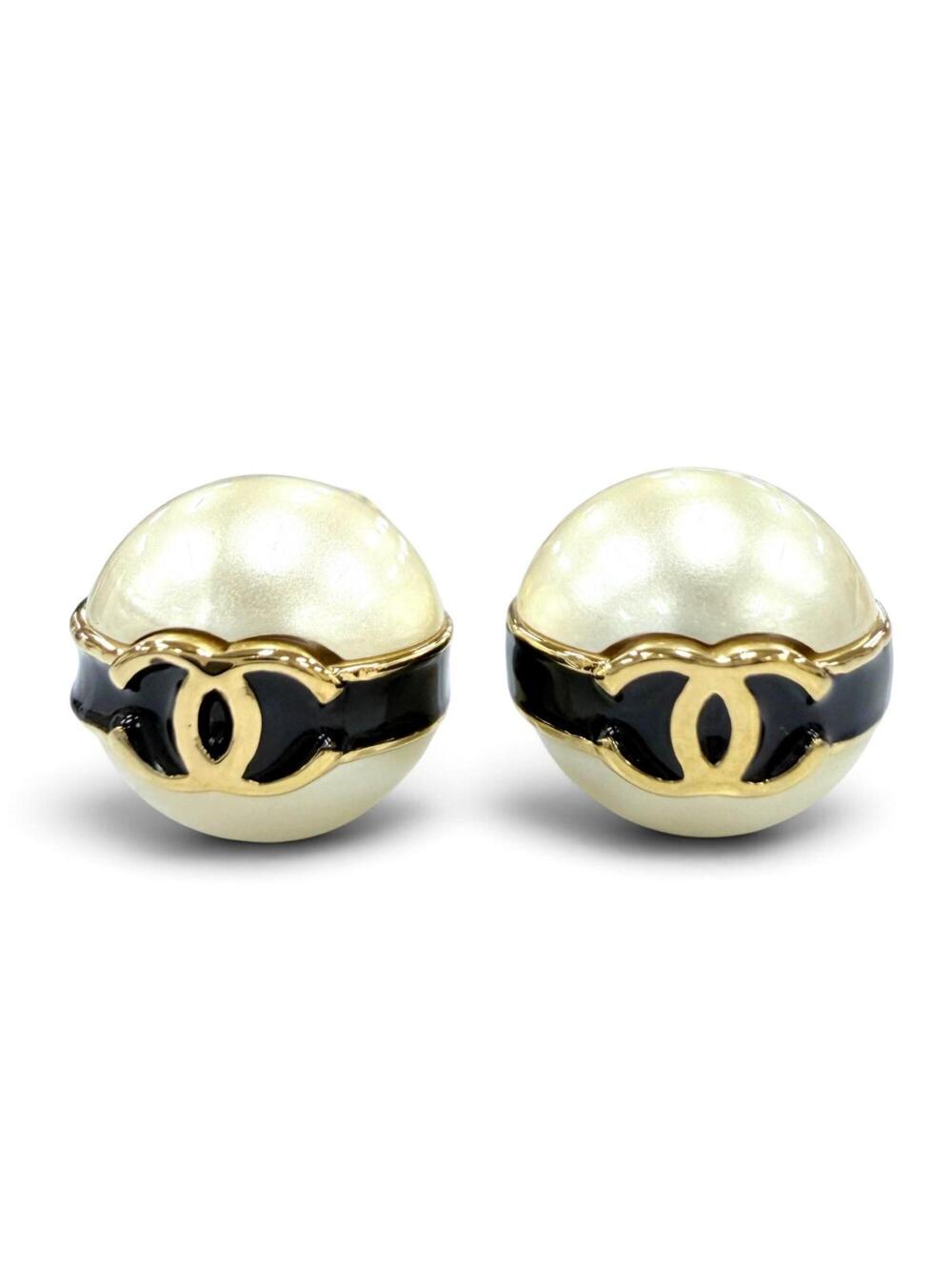 Chanel Cc Logo Earrings Gold-Tone Metal #371422C91B